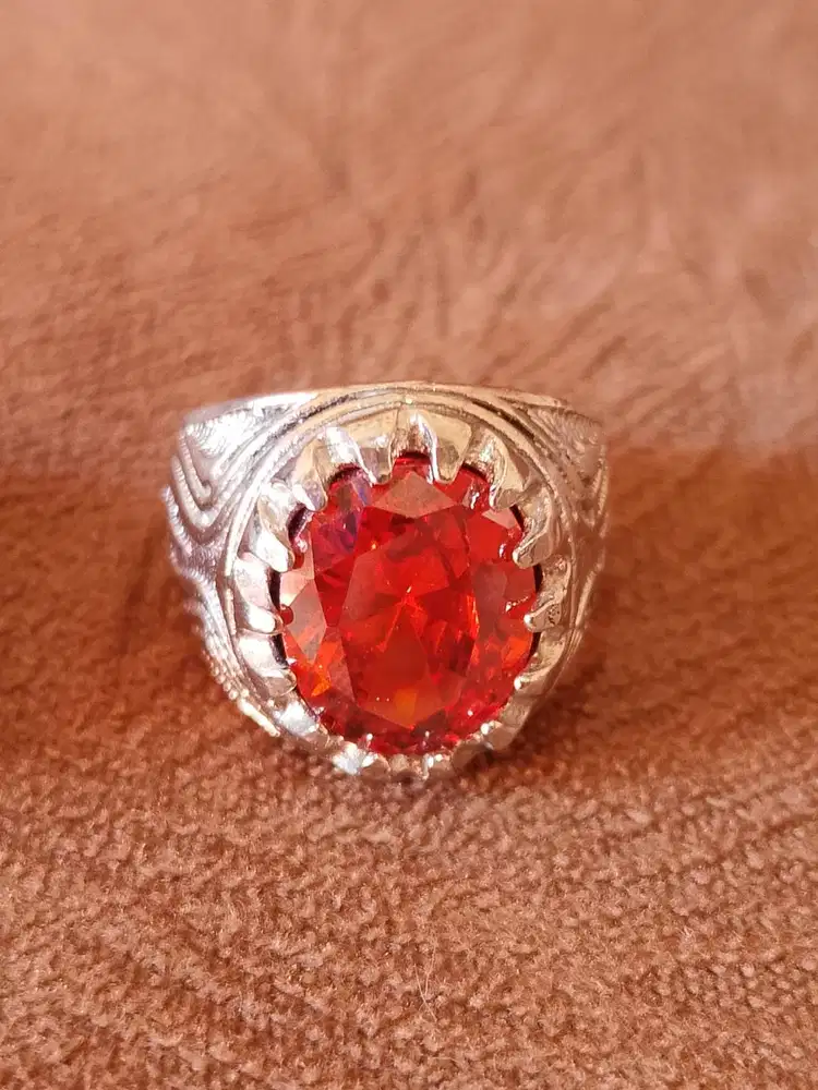 Jual cincin permata orange