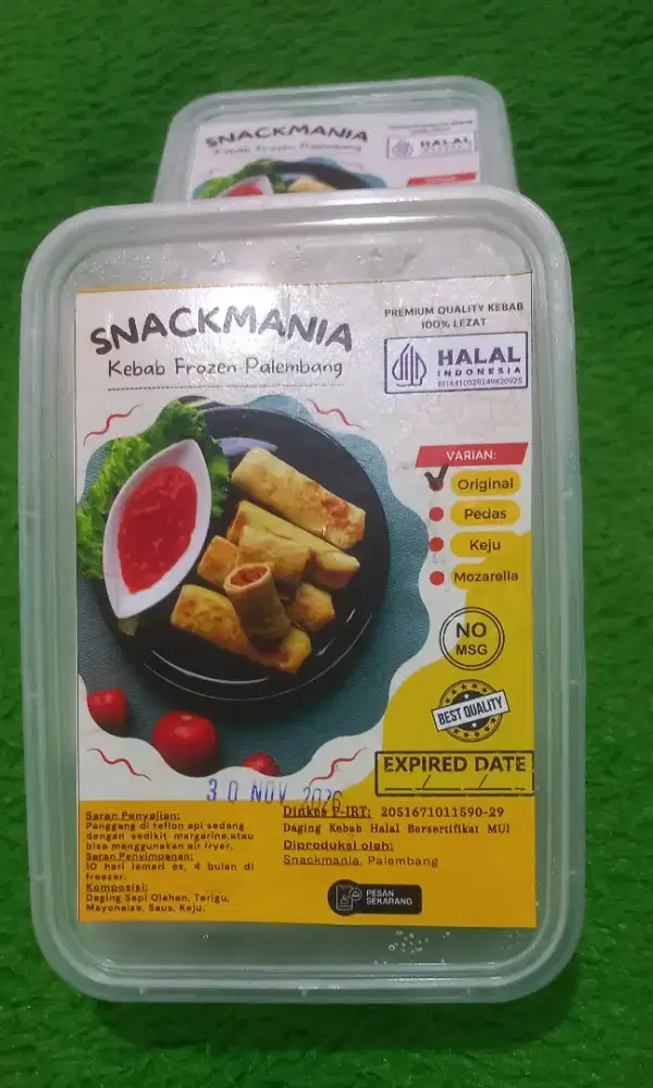 KEBAB FROZEN DAGING ASAP ISI 10 PCS
