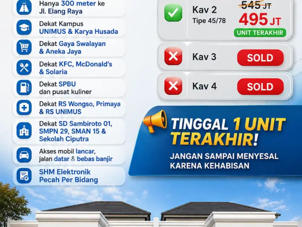 rumah sambiroto kedungmundu dekat unimus rs wongso rs primaya