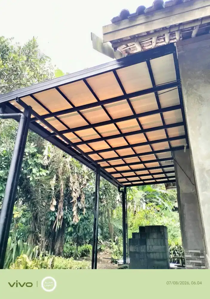 Kanopi baja ringan dan garasi