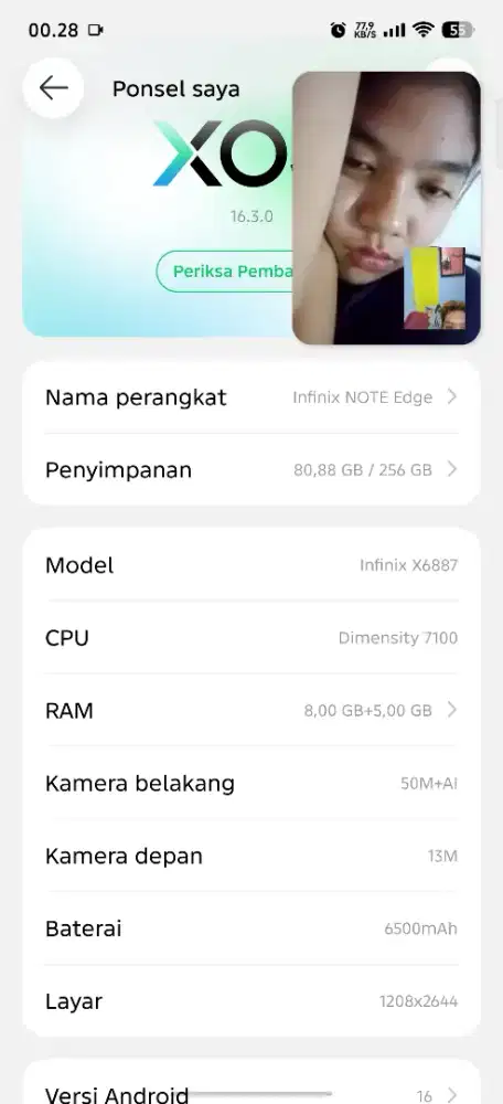 Hp Infinix note edge 5g