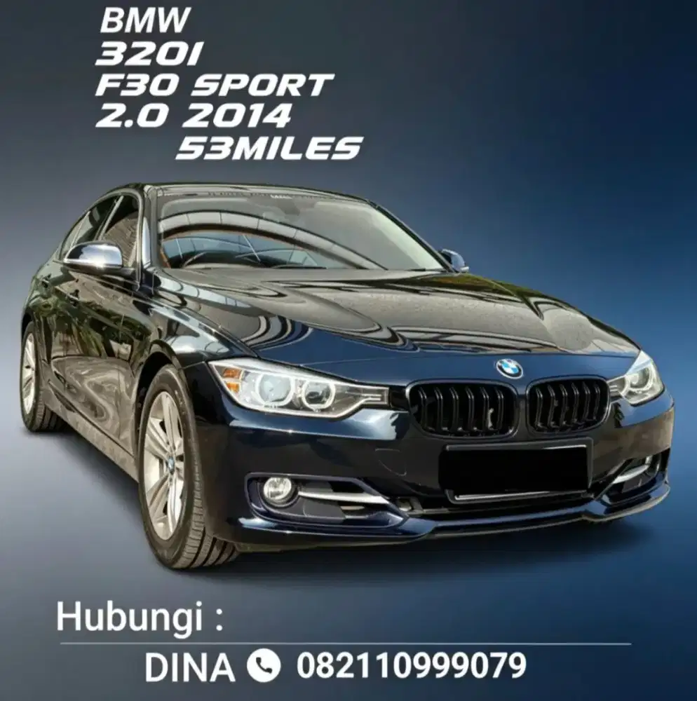 BMW 320i Sport F30 2014 AT 2.0, Odo 53Ribu, Pajak Panjang