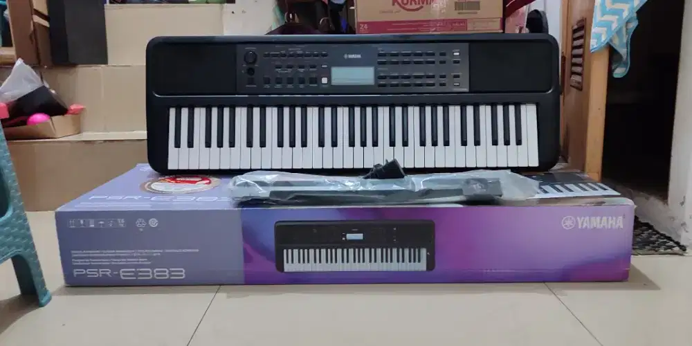 Yamaha psr e383 lengkap mulus