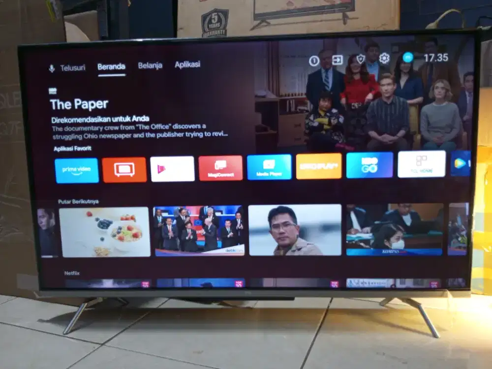 tv led android smart digital 43 inc sudah 4K UHD HDR 10