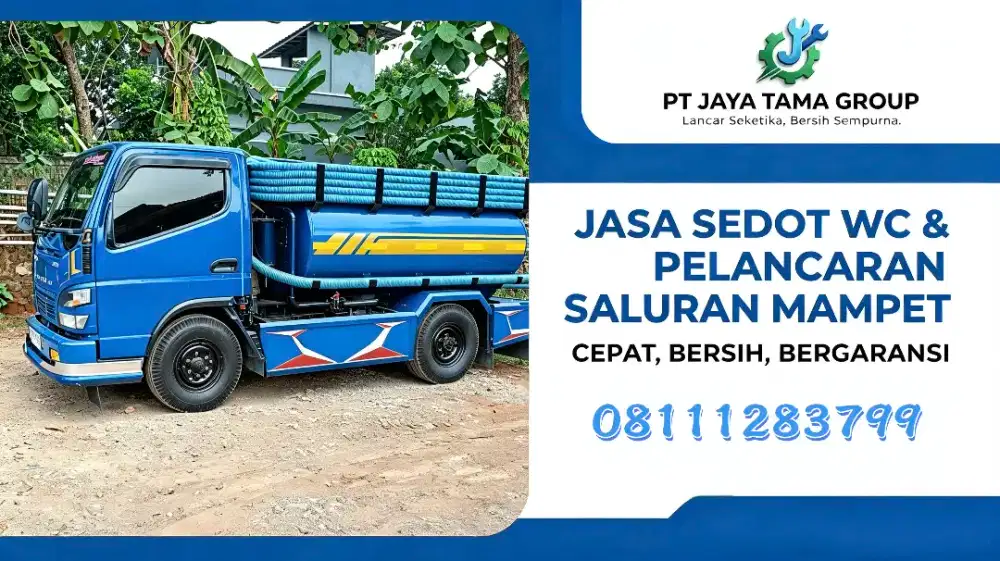 SEDOT WC KURAS LUMPUR TINJA TEMBAK SALURAN MAMPET TANPA BONGKAR