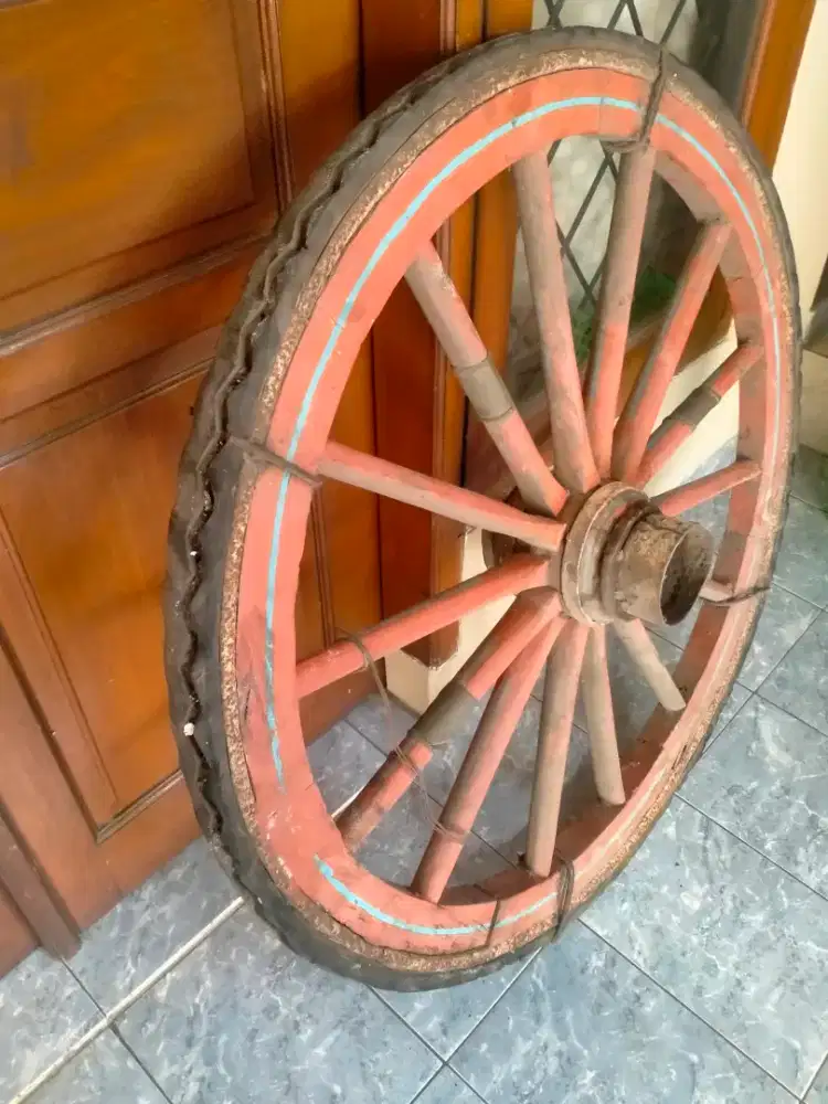 Jual Roda Dokar kayu jati