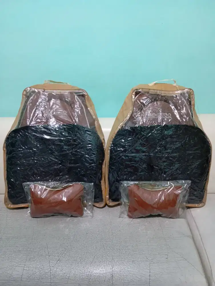 cover jok alas mobil universal merk sparco plus sandaran leher baru