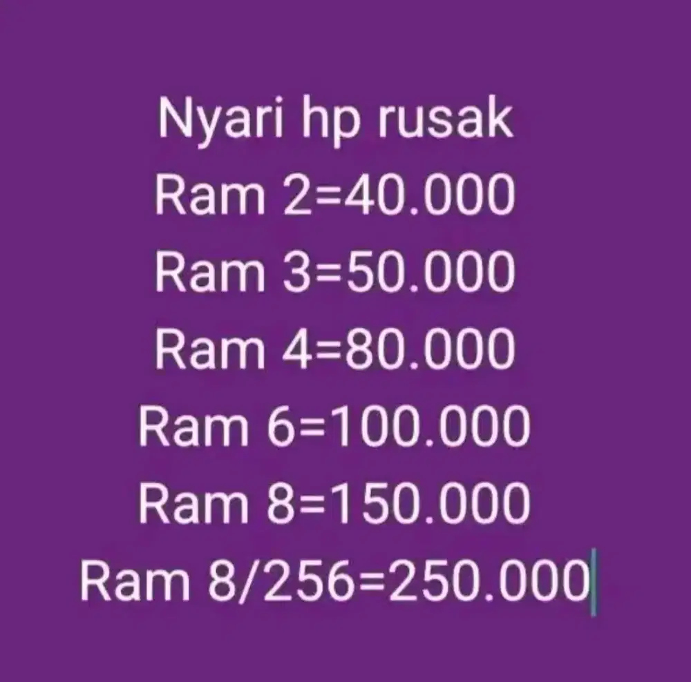 Di cari hp hp rusak