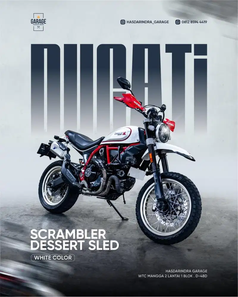 Di jual Ducati scrambler 800 dessertsled 2019 bs TT