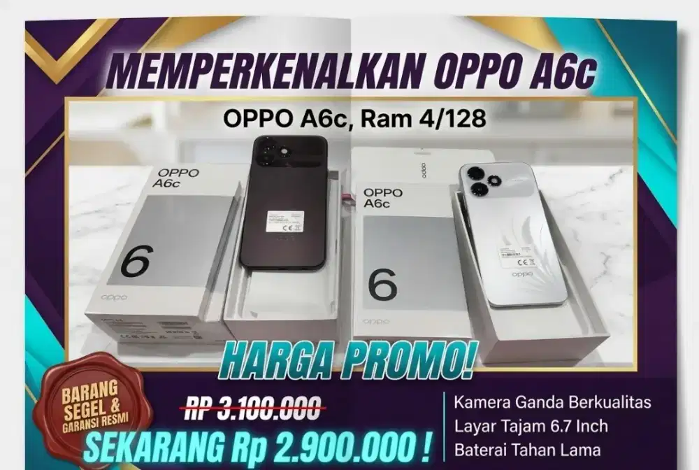Oppo A6c ram 4/128