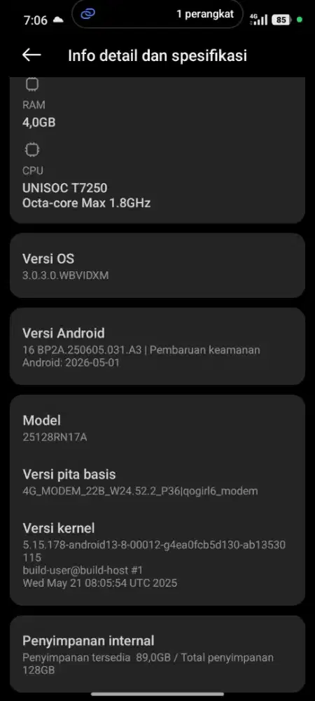 JUAL XIAOMI A7 PRO 4/128 GB MULUS LENGKAP