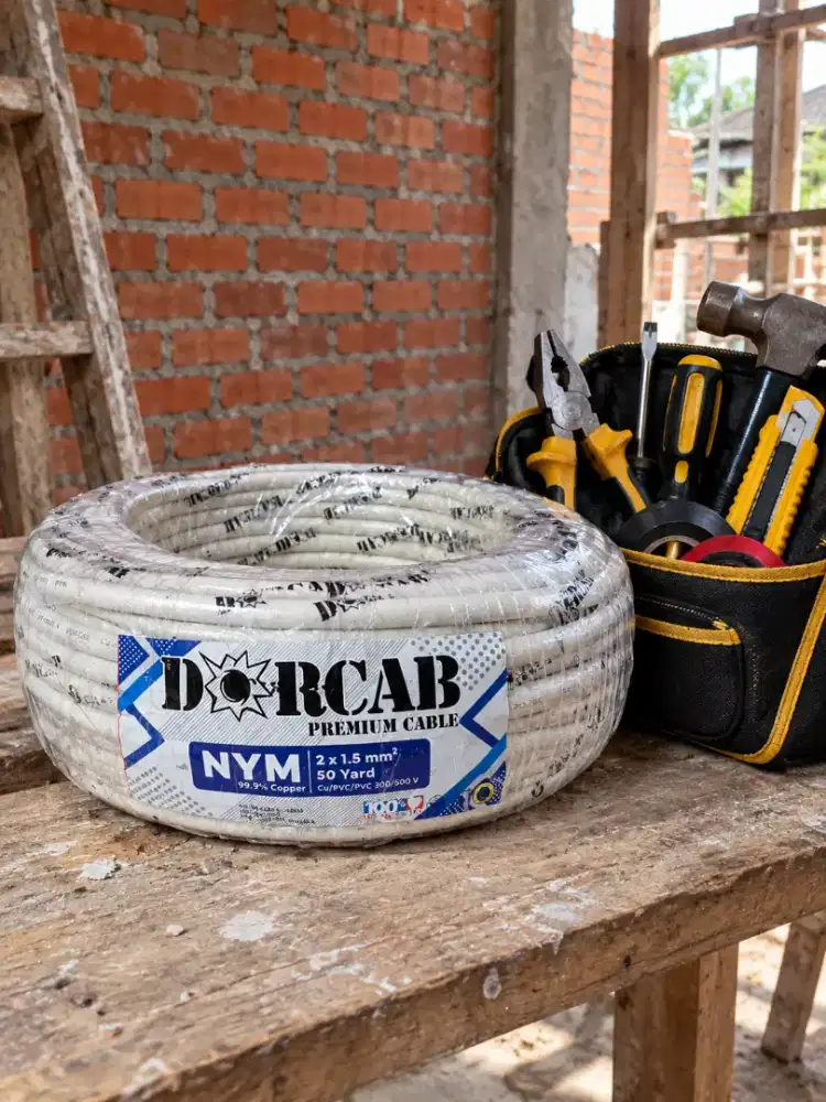 Kabel Listrik NYM DorCab 2X1.5 SNI Tembaga asli