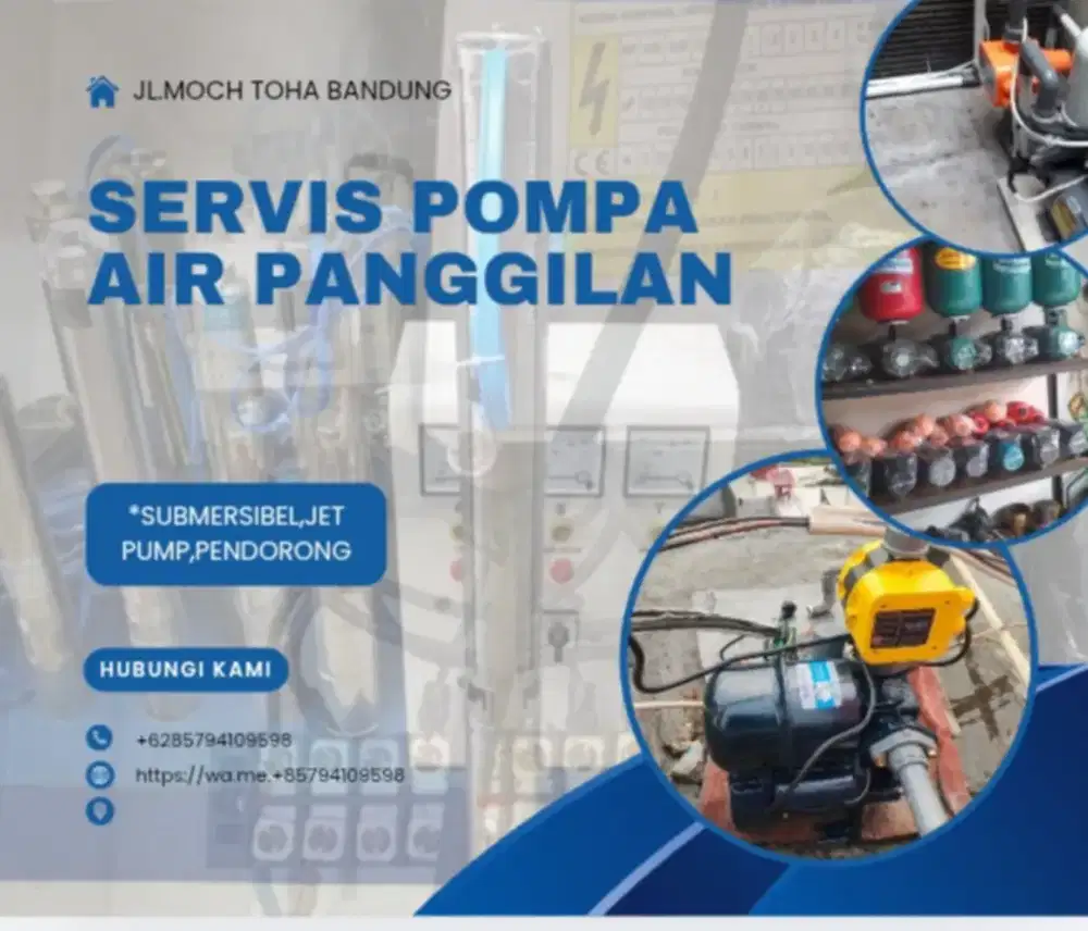 SERVICE POMPA AIR PANGGILAN(SUBMERSIBEL,JETPUMP,PENDORONG)