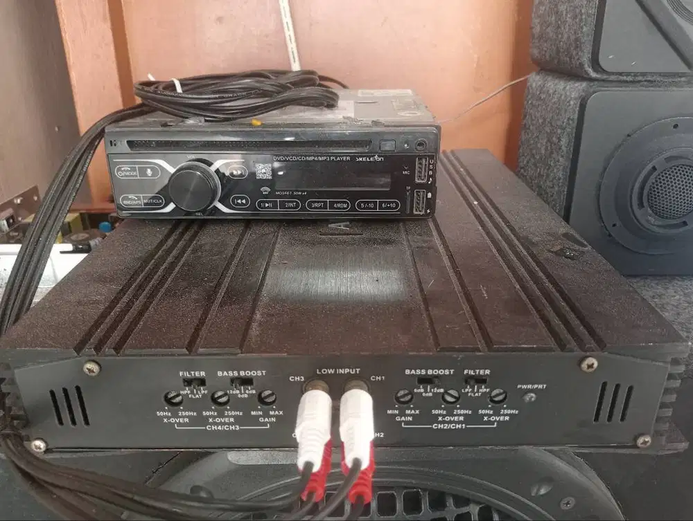 Power amplifier mobil lengkap siap pakai