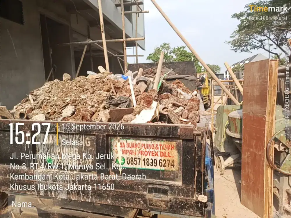 Jasa buang puing dan buang sampah
