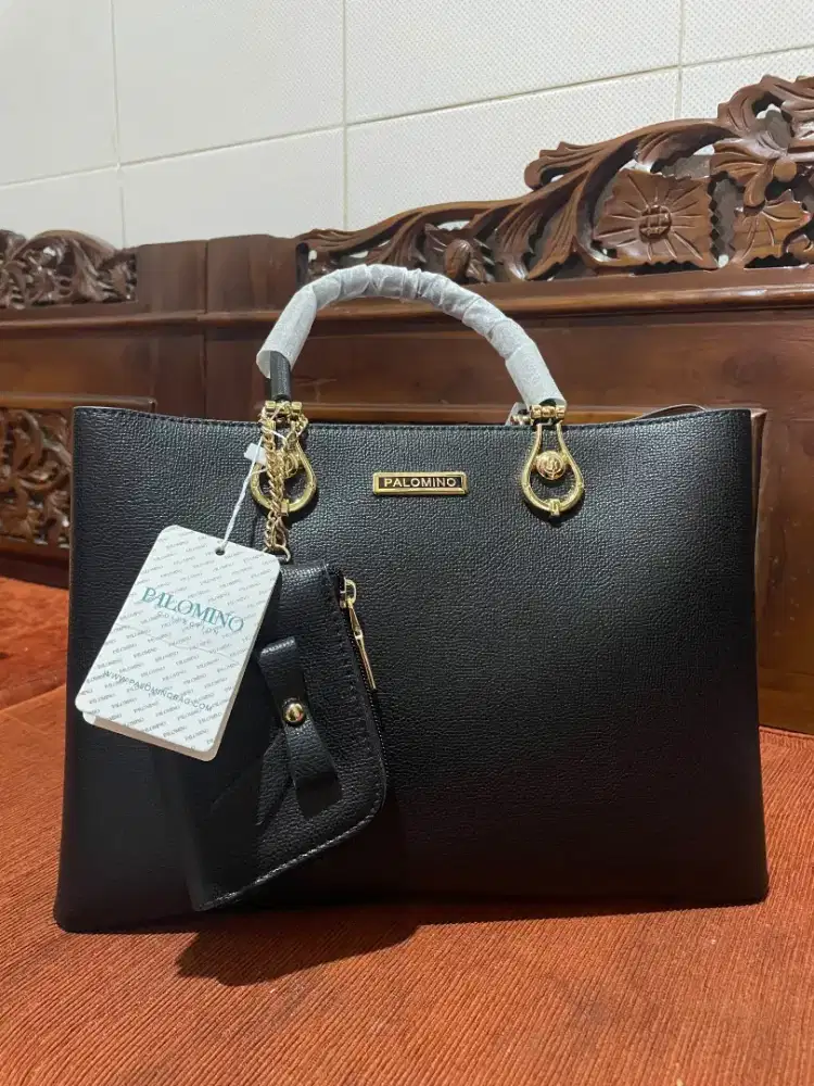 tas hitam pekat merk palomino ori