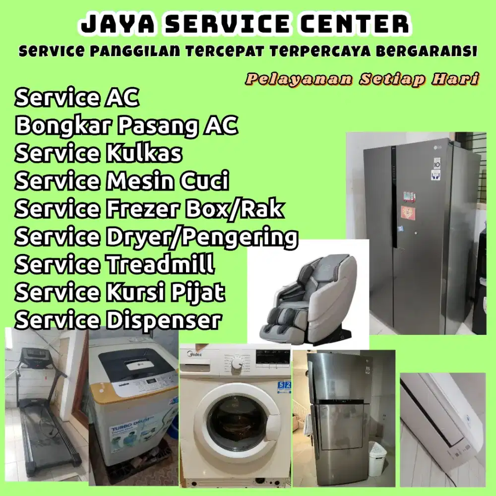Service Mesin Cuci Kulkas Frezer Bongkar Pasang AC Servis AC Treadmill