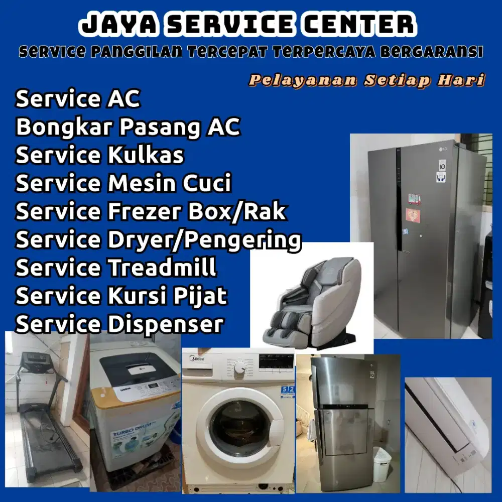 Service Kulkas Frezer Bongkar Pasang AC Servis AC Mesin Cuci Treadmill