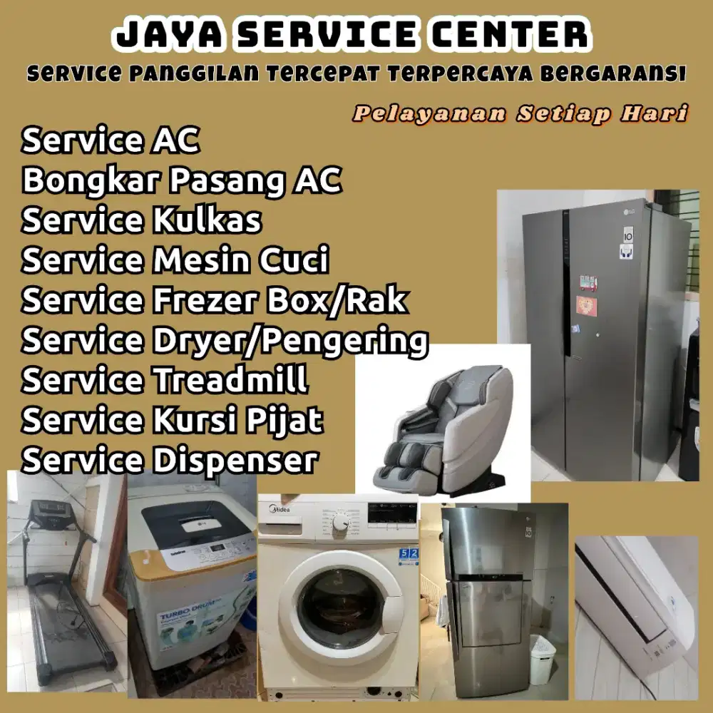 Service Mesin Cuci Kulkas Frezer Bongkar Pasang AC Servis AC Treadmill