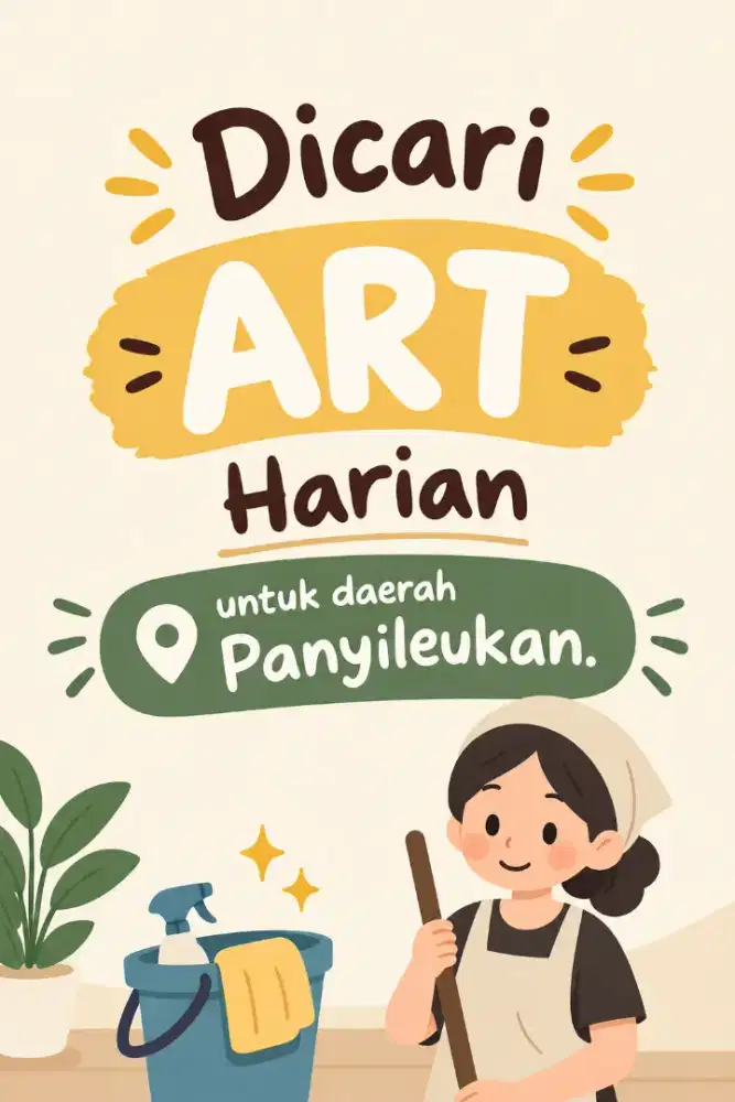 Dicari ART Harian Untuk Daerah Panyileukan