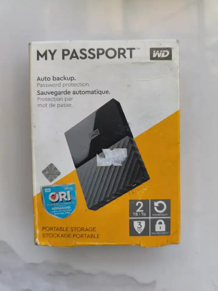 Hardisk eksternal wd my passport 2tb BNOB