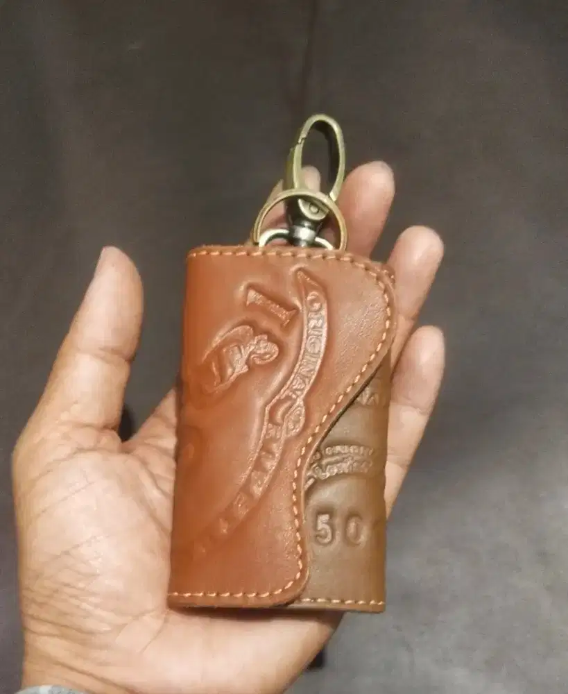 DOMPET StnK + GANTUNGAN KUNCI asli FuL KuliT ecco 100% Eksklusif
