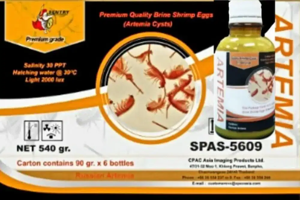 Sentry Artemia untuk Pakan Benih Bibit Benur Udang & Ikan