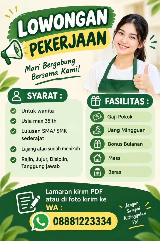 Karyawan Minuman Matcha dan Kopi