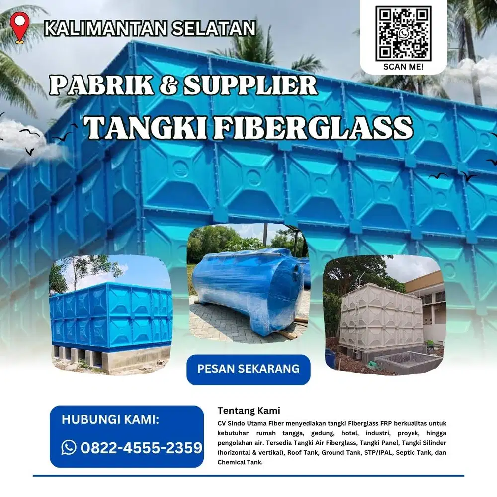 Tangki Fiberglass-Jual Tangki Air, Panel & Silinder Tapin