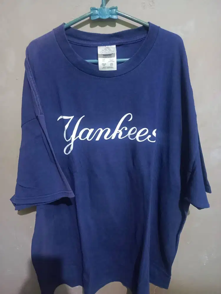 T-Shirt Yankees Adidas Barang Import Masih Bagus Ukuran BigSize