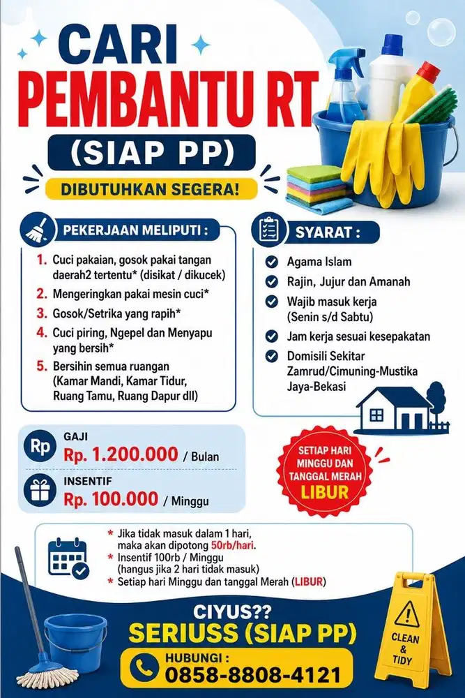 Cari ART (Pulang-Pergi)