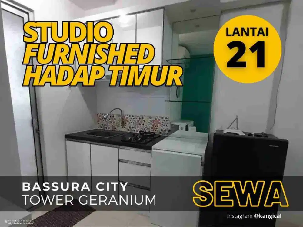 Sewa 1 Bulan Aja Bisa Studio Tower G Lantai 21 Apartemen Bassura City