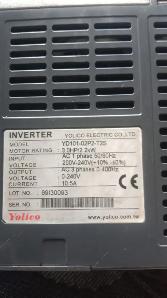 Inverter yolico model YD101-02P2-T2S