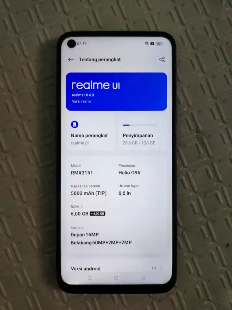 DI JUAL CEPAT REALME 8i ori 6|128