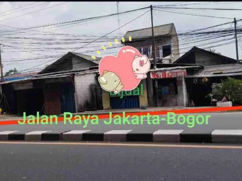 Tanah 553m Pinggir Jalan Raya Jakarta-Bogor Komersil Area