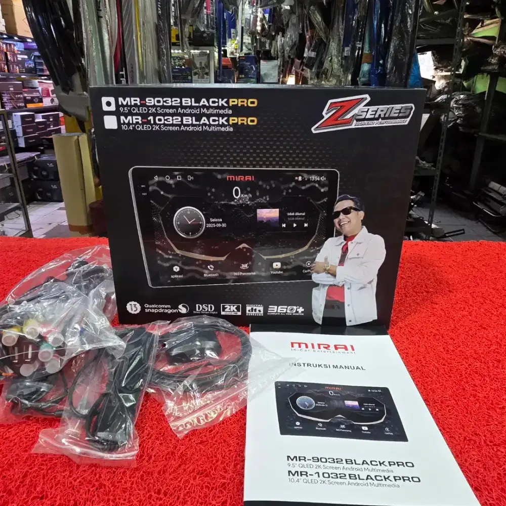 Head Unit Android MIRAI Z SERIES MR-9032 BLACK PRO 8GB+128GB 2K 9,5 in