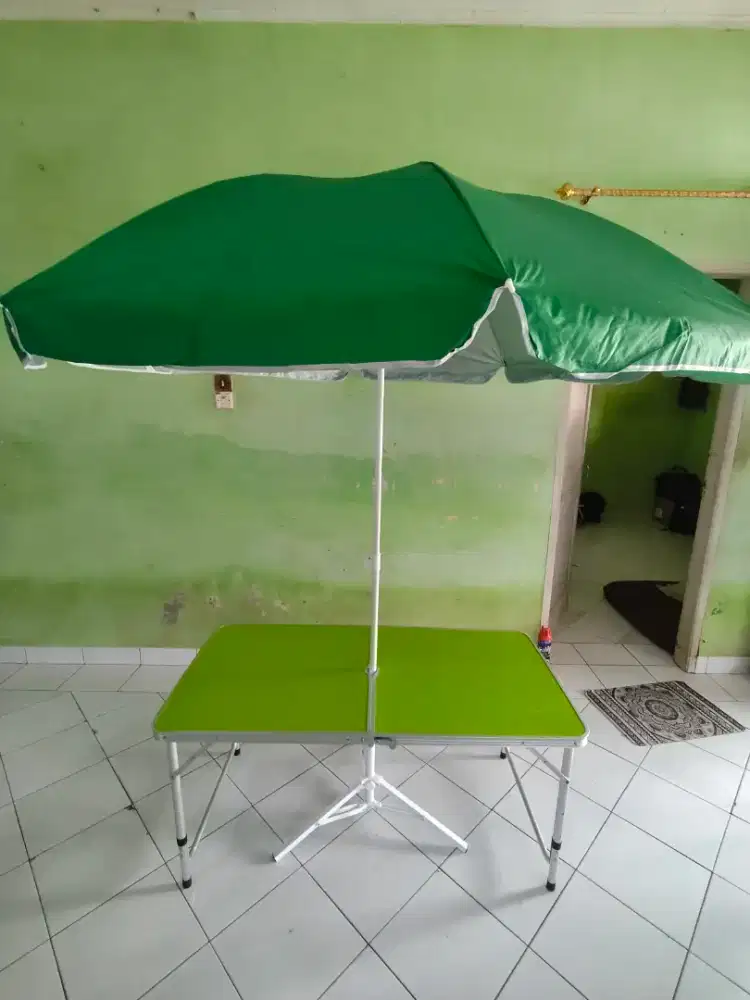MEJA LIPAT SET PAYUNG FAN TRIPOD TANPA KURSI