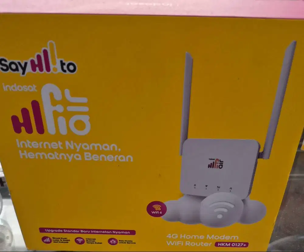 Modem Wifi 4G LTE dan Sim Card Im3 Hifi Air HKM0127+ bekas