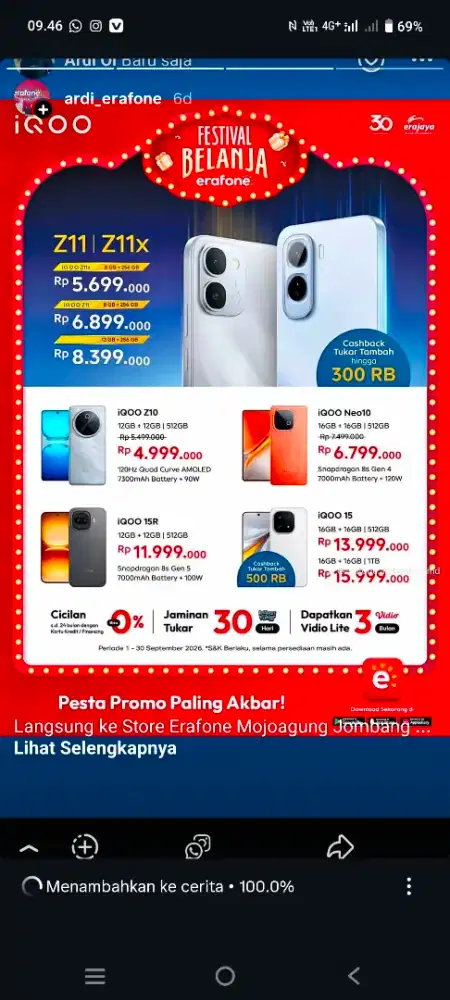 Hp terbaru dari erafone mojoagung
