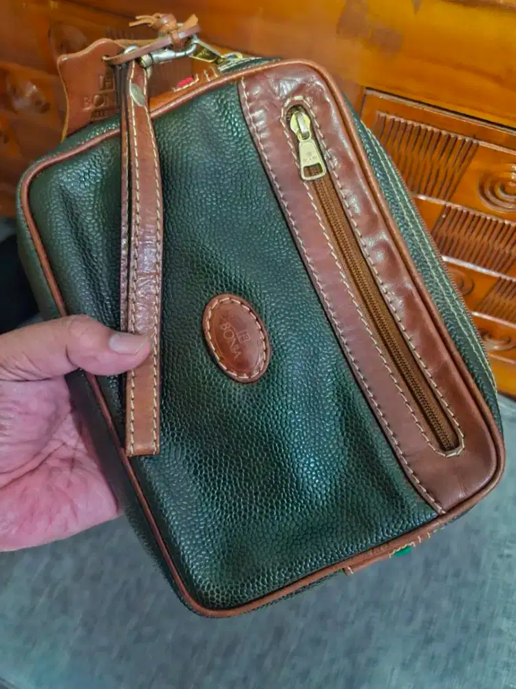 Preloved handbag bonia original kulit asli tebal