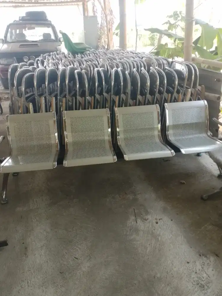 Kursi tunggu fiber dan stanless stok banyak