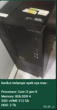 PC Dell OPTIPLEX 3060