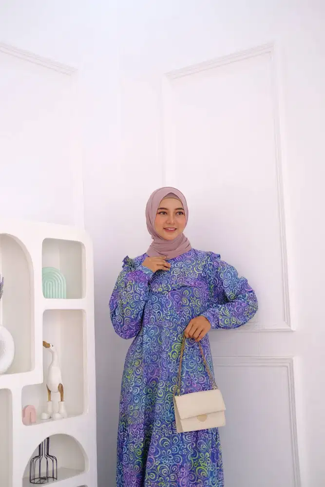 Gamis Batik Violet Super
