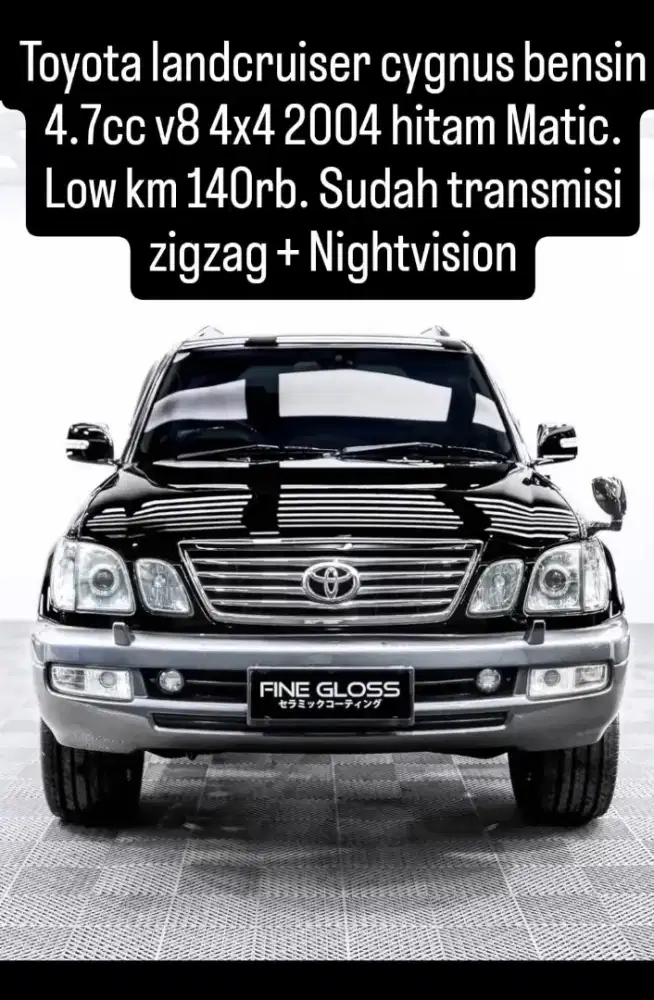 Toyota landcruiser cygnus bensin 4.7cc v8 4x4 2004 hitam Matic