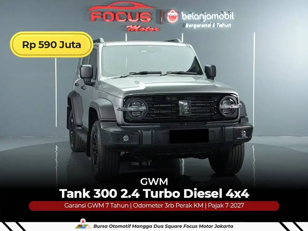 [ GARANSI 5THN 4x4 KM 3RB ] GWM Tank 300 2,4 Diesel 2024/2025/2026