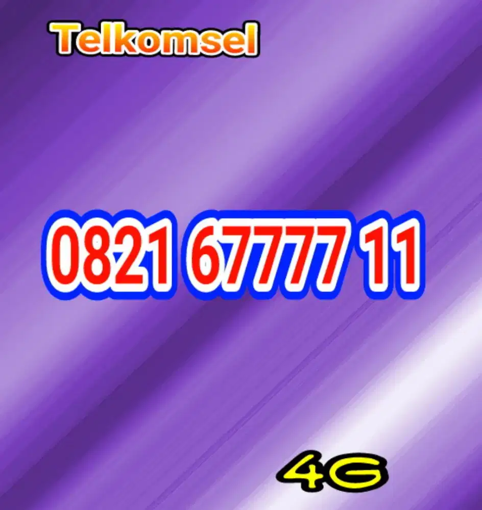 Kartu simpati Telkomsel 11digit kwartet 7777