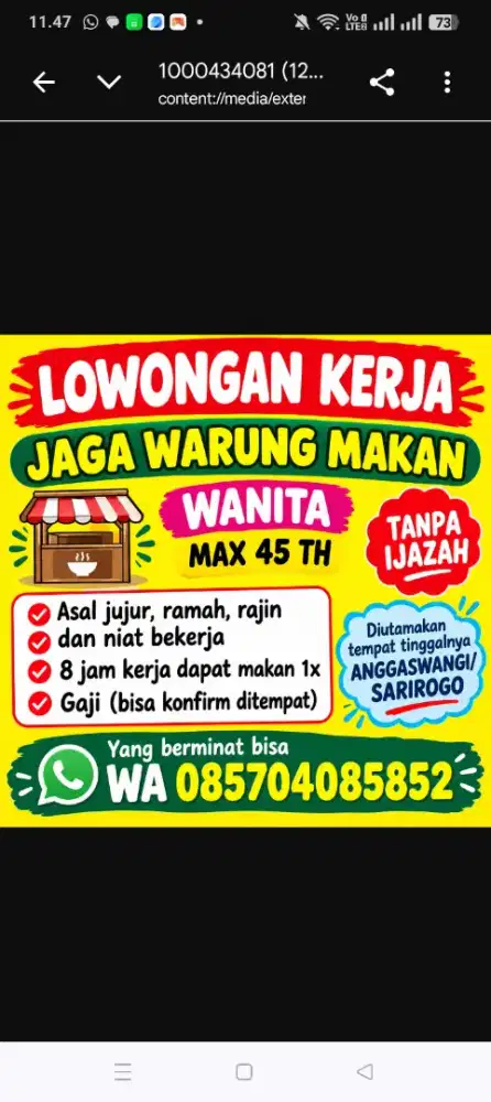 Karyawati warung makan
