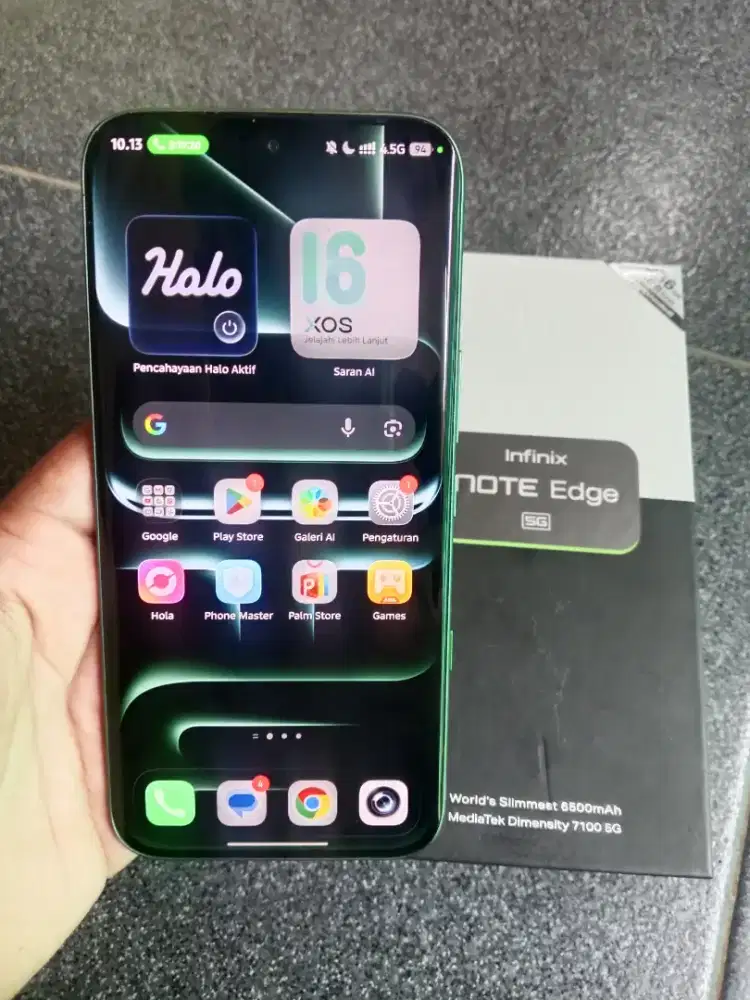 Infinix Note Edge 5G ram 8/256gb Fullset mulus orian garansi pnjang
