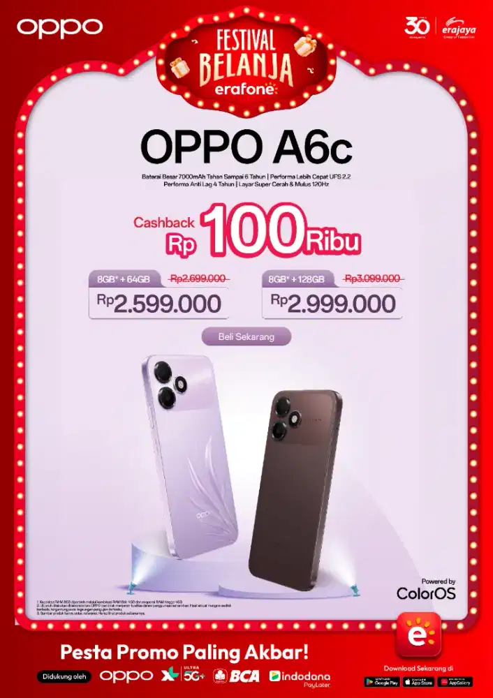 PROMO OPPO A6C CASHBACK 100 RIBU