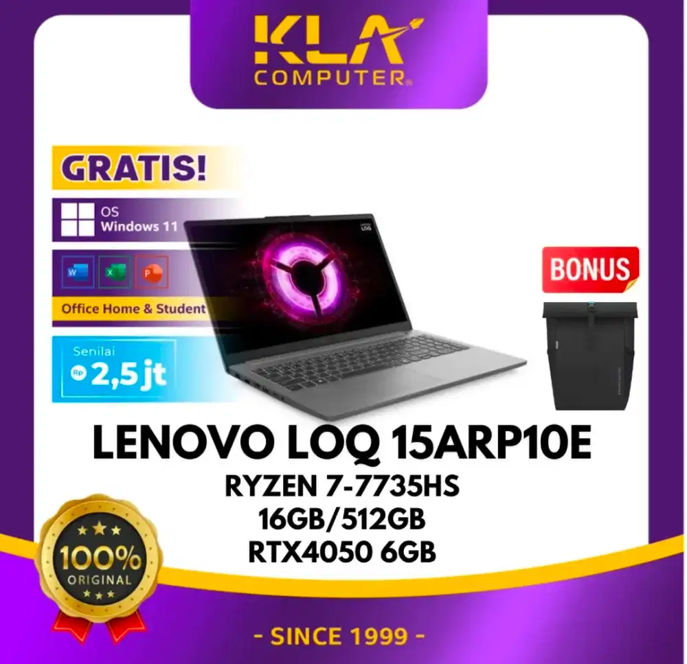 Laptop Lenovo KOQ 15ARP10E Kredit DP 0 Proses Cepat